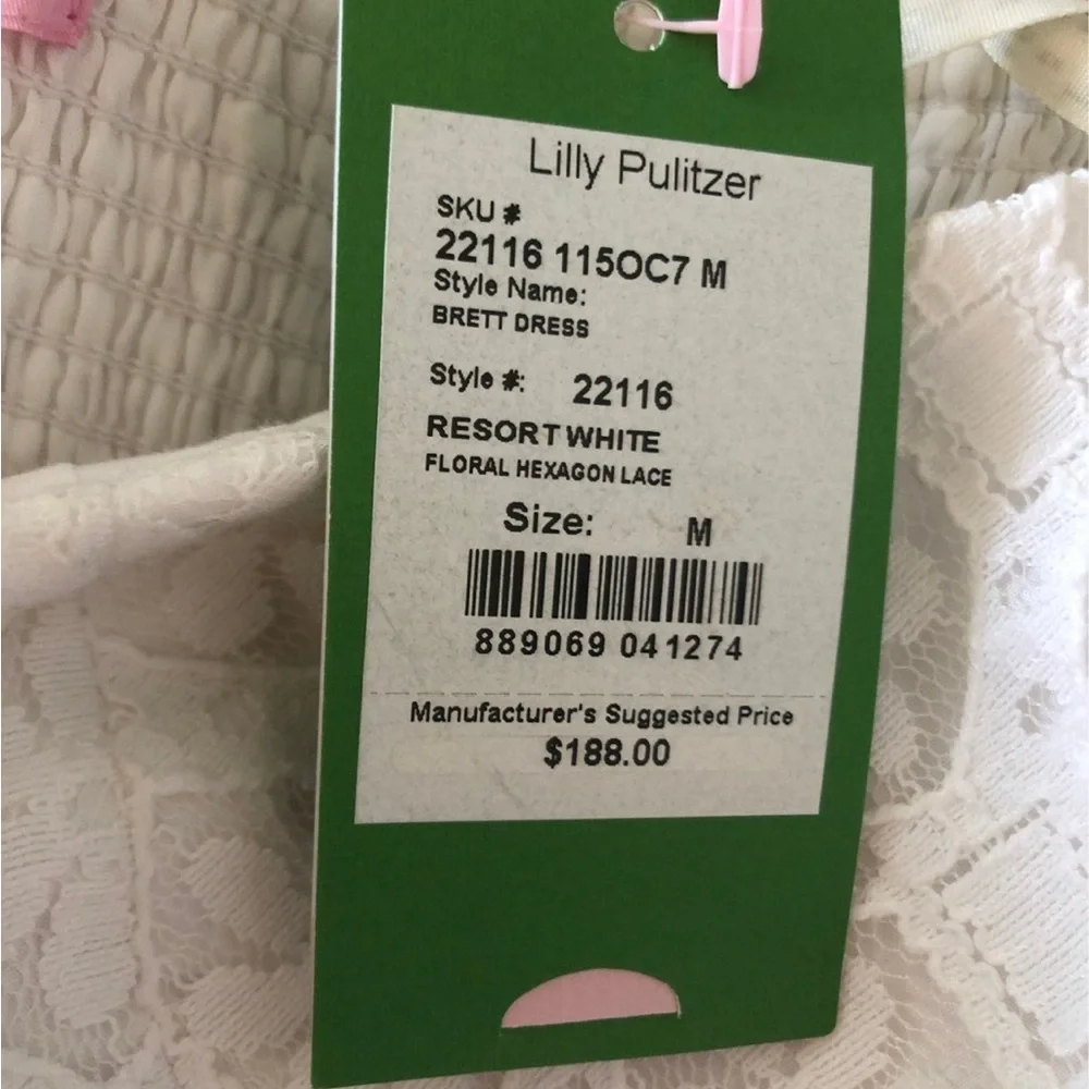 NWT Lilly Pulitzer white dress, Medium - Picture 9 of 10